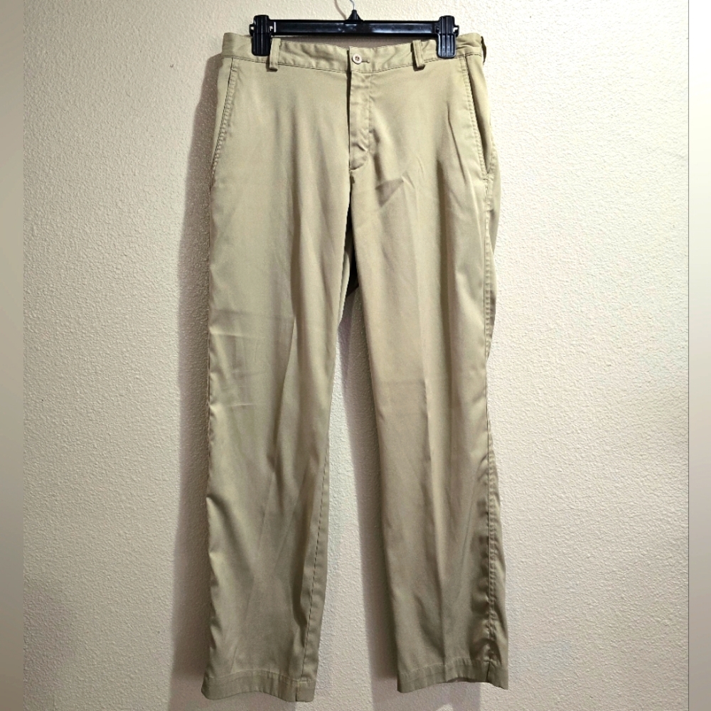 Nike Golf Pants 30x30 Plaid Flat Front 30 Khaki Tan